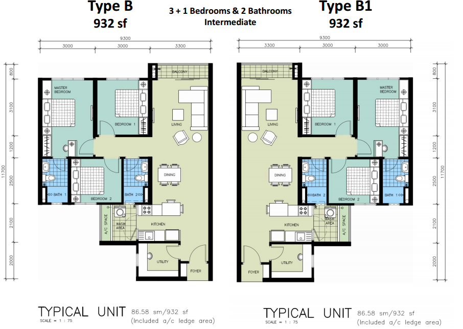 Mizumi-Residences-932 sq.ft-Type B