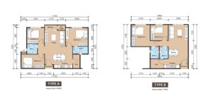 2 bedrooms and 3 bedrooms apartment units