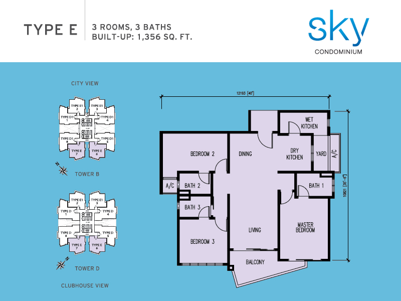 3 bedrooms, 1,356 sq ft
