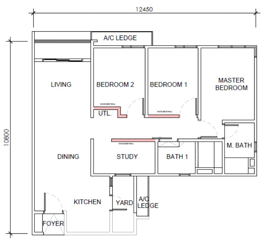 3 bedroom condominium - 1,179 sq ft