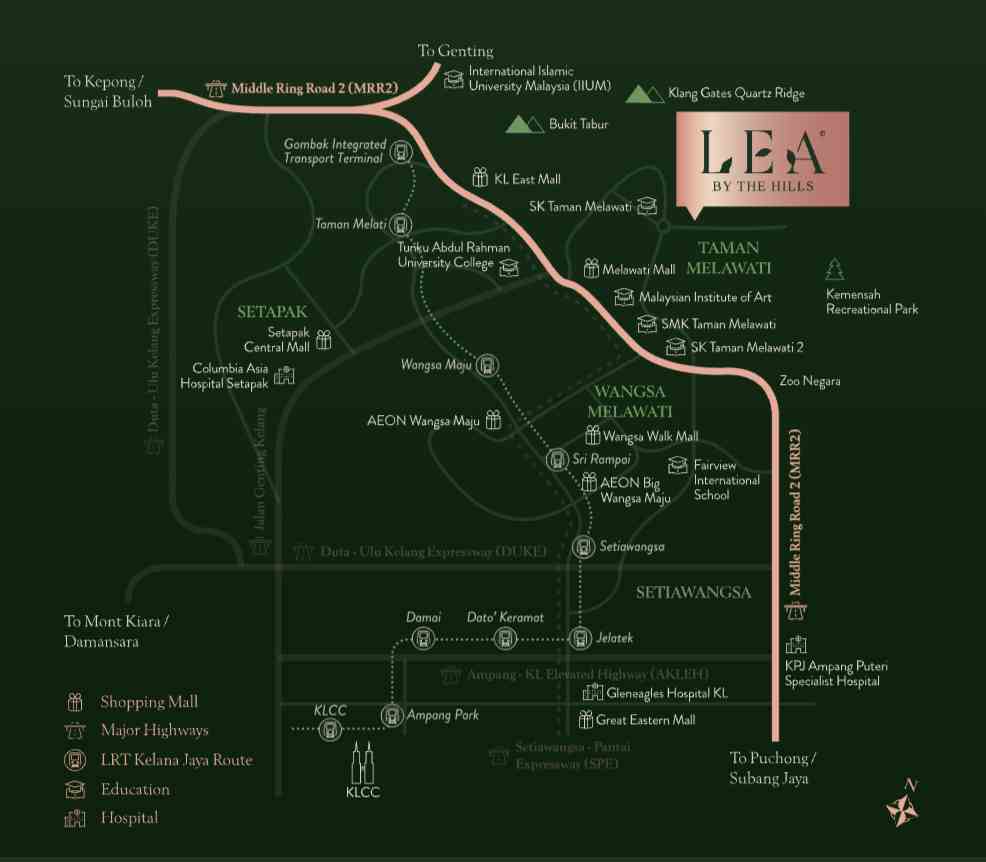 Lea by the Hills is located in Taman Melawati