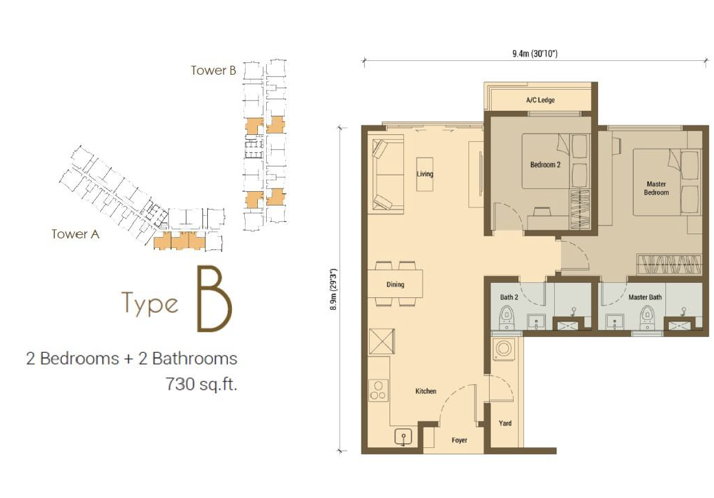 Skyline-Kuchai-Type-B-Unit-Layout | New Property Launch - Kuala Lumpur ...