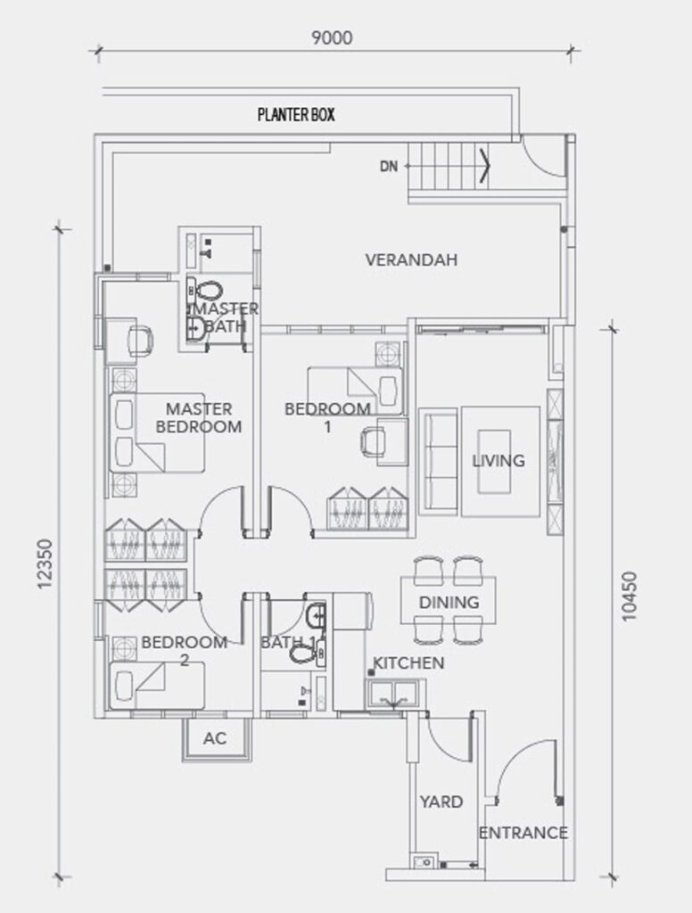 Dedaun-Residensi-Floor-Plan-1160-sqft | New Property Launch - Kuala ...