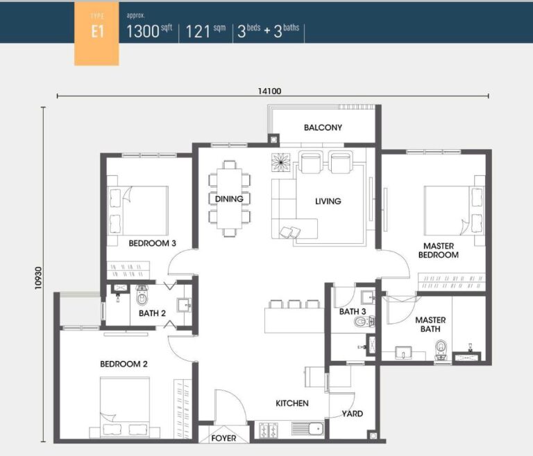 1 Unit Floor Plan