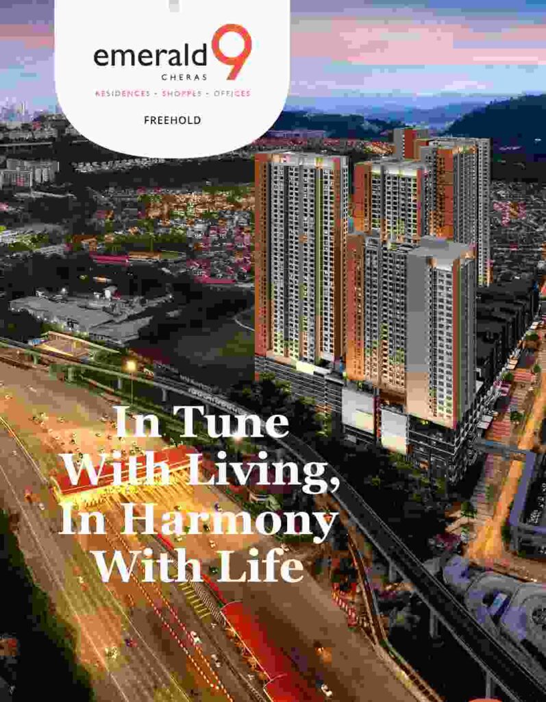 Emerald 9 mixed-development is made up of five residential blocks withoffice spaces and retail spaces.