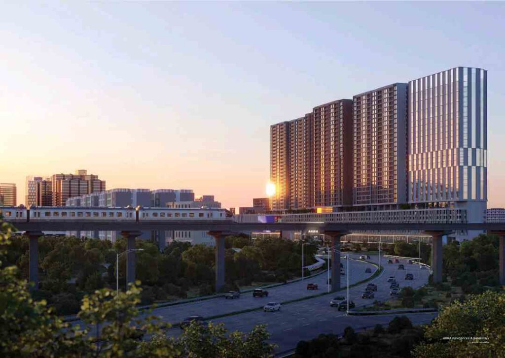 About 150m walking distance to Ara Damansara LRT station 